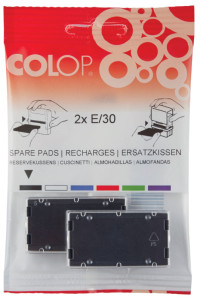 COLOP Encreur de rechange E/12/2, bleu/rouge, pack double