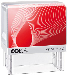 COLOP tampon automatique Printer 30, 5 lignes, blanc avec