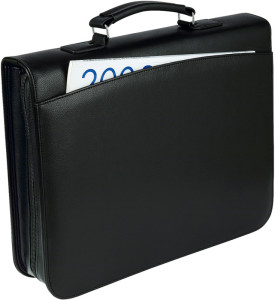 WEDO Pochette Orga, A4, cuir artificiel grainé, noir