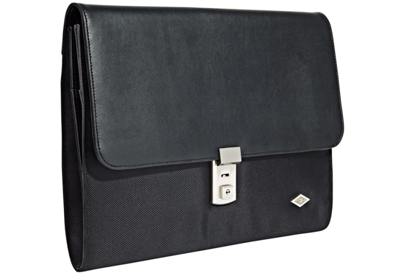 WEDO porte-documents Elegance, cuir synthétique/nylon, noir