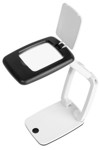 WEDO loupe de table Pocket avec lumière LED, blanc/noir