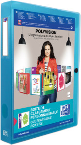 ELBA Boite de rangement POLYVISION, A4, PP, dos: 40 mm, bleu
