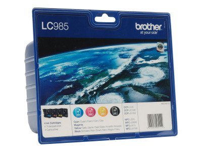 Brother : Cartouche encre LC985VALBP VALUE pack (BK C M Y)