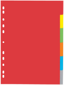 PAGNA Intercalaire carton, A4, 5 touches, 5 couleurs