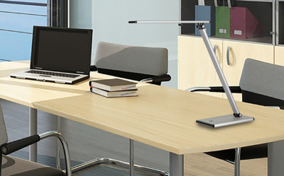 UNiLUX Lampe de bureau LED TERRA, couleur: gris metallique