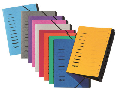 Pagna portefeuille de commandes « Tri Fichier », 12 compartiments, gris clair