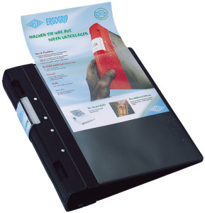 WEDO classeur de présentation, 56 mm, noir/rouge, couverture
