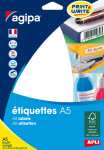 agipa Etiquettes universelles, diamètre: 24 mm, rond, blanc agipa Etiquettes universelles, diamètre: 24 mm, rond, blanc