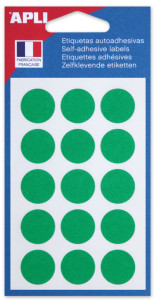agipa Pastilles de signalisation, diamètre: 19 mm, vert