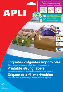 agipa Etiquettes imprimables à fil, blanc, 36 x 53 mm