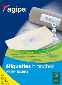 agipa Etiquettes multi-usage, 38 x 21,2 mm, blanc
