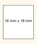 agipa Etiquettes pour étiqueteuse, 16 x 18 mm, blanches