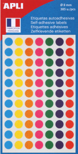 agipa Etiquettes de couleur, diamètre: 19 mm, rond, assorti