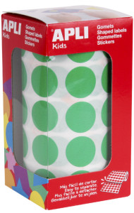 agipa apli Kids Gommettes de couleur en rouleau, vert