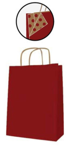 agipa Sac cadeau, (L)240 x (P)110 x (H)310 mm, kraft rouge