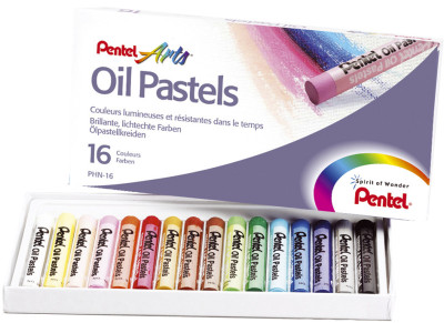 PentelArts Pastels à l'huile PHN4,  étui en plastique de 16