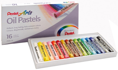 PentelArts Pastels à l'huile PHN4,  étui en plastique de 16