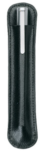 Alassio Etui à stylo, pour 3 stylos, noir, en cuir véritable