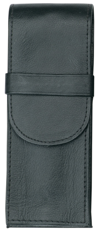 Alassio Etui à stylo, pour 1 stylo, noir, en cuir veritable,