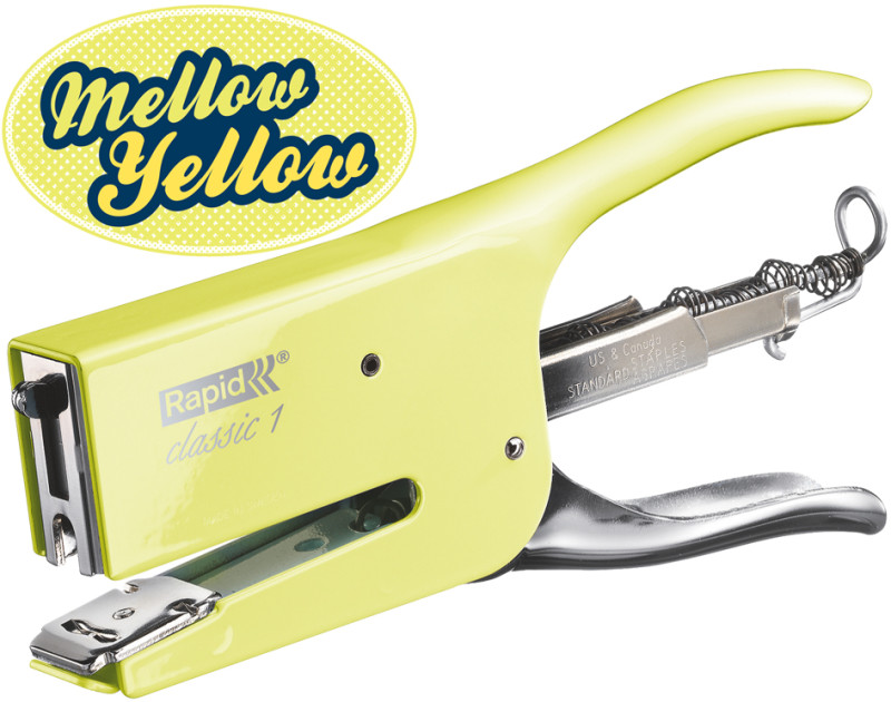 Rapid pince agrafeuse Classic K1 Retro Mellow Jellow, jaune