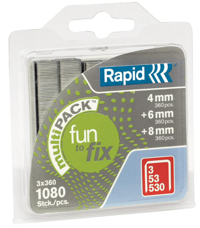 Rapid Agrafes, cassette d'agrafes 5080e, pack de 3