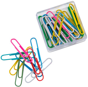 WEDO Trombones de bureau, recouverts de matière plastique,