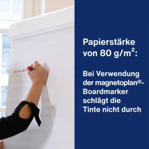 magnetoplan bloc papier pour chevalet de conférence, plat