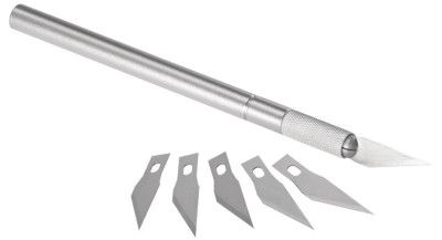 transotype scalpel, longueur: 150 mm, 5 lames de rechange