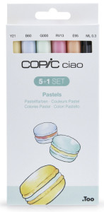 COPIC kit de marqueurs Hobbymarker ciao 5+1, couleurs pastel