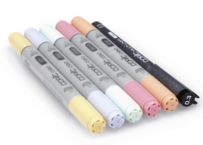 COPIC kit de marqueurs Hobbymarker ciao 5+1, couleurs pastel
