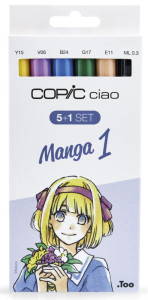 COPIC kit de marqueurs Hobbymarker ciao 5+1, Manga 1