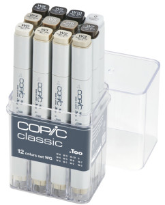COPIC marqueur professionnel, lot de 12 gris 
