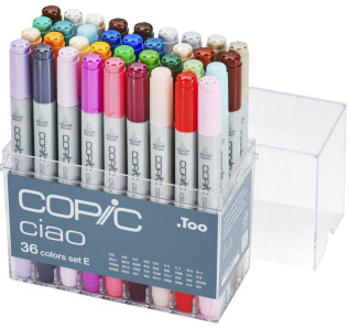 COPIC Hobbymarker ciao, kit de 36, encre à base d'alcool,