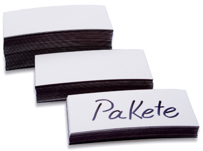 magnetoplan Etiquettes à aimant, blanc, 50 x 100 x 0,6 mm