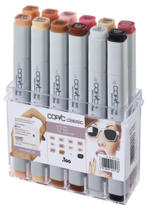 COPIC marqueur pro, set de 12 couleur de peau