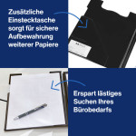 magnetoplan Chemise porte-bloc magnétique, noir magnetoplan Chemise porte-bloc magnétique, noir