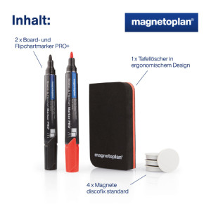 magnetoplan Kit de démarrage Whiteboard, pour tableau blanc