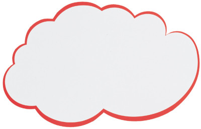 FRANKEN fiches nuage pour présentation, 420 x 250 mm, blanc