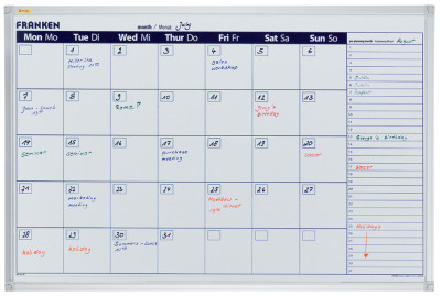 FRANKEN X-tra!Line tableau planning calendrier hebdomadaire,