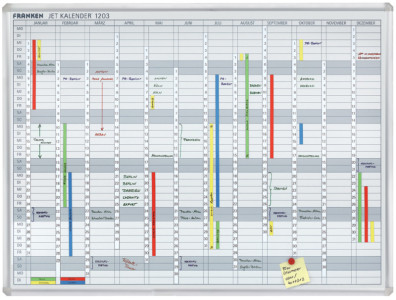 JetKalender du conseil de planification FRANKEN, calendrier annuel, 12 mois