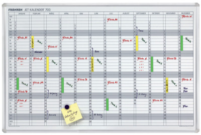 JetKalender du conseil de planification FRANKEN, calendrier annuel, 12 mois