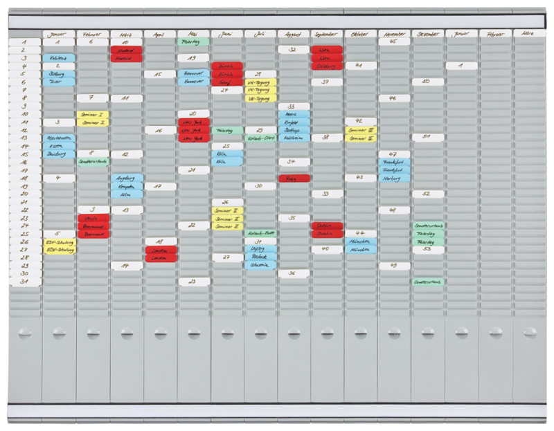 FRANKEN Tableau planning à fiches T, (L)1.008 x (H)783 mm