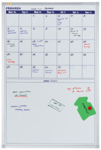 FRANKEN du conseil d'aménagement X-tra! Line, calendrier mensuel, 5 semaines