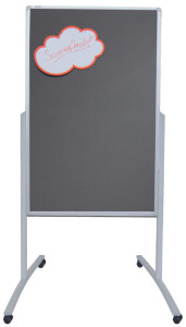 FRANKEN combinée paperboard PRO, (B) x 760 (H) 1210 mm, gris / blanc