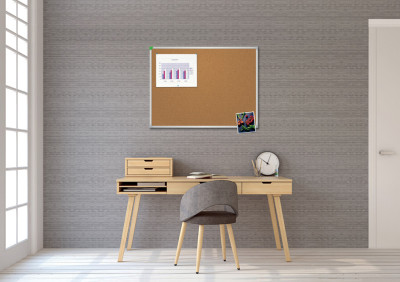 FRANKEN Tableau en liège U-Act! Line, 600 x 400 mm, marron