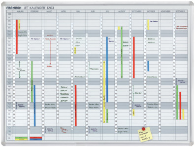 FRANKEN bandes données pour tableau planning JK1203, blanc