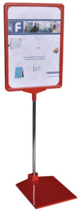 FRANKEN Porte-infos / support prix, DIN A4, rouge