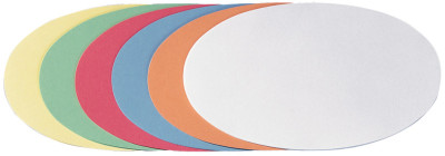 FRANKEN Cartes de modération Ovale, 110 x 190 mm, orange