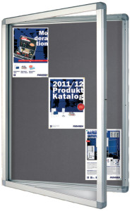 FRANKEN vitrine d'affichage ECO pour 15x A4, dos en liège,