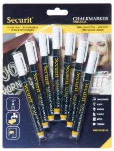 Securit Feutre-craie ORIGINAL SMALL, kit de 7